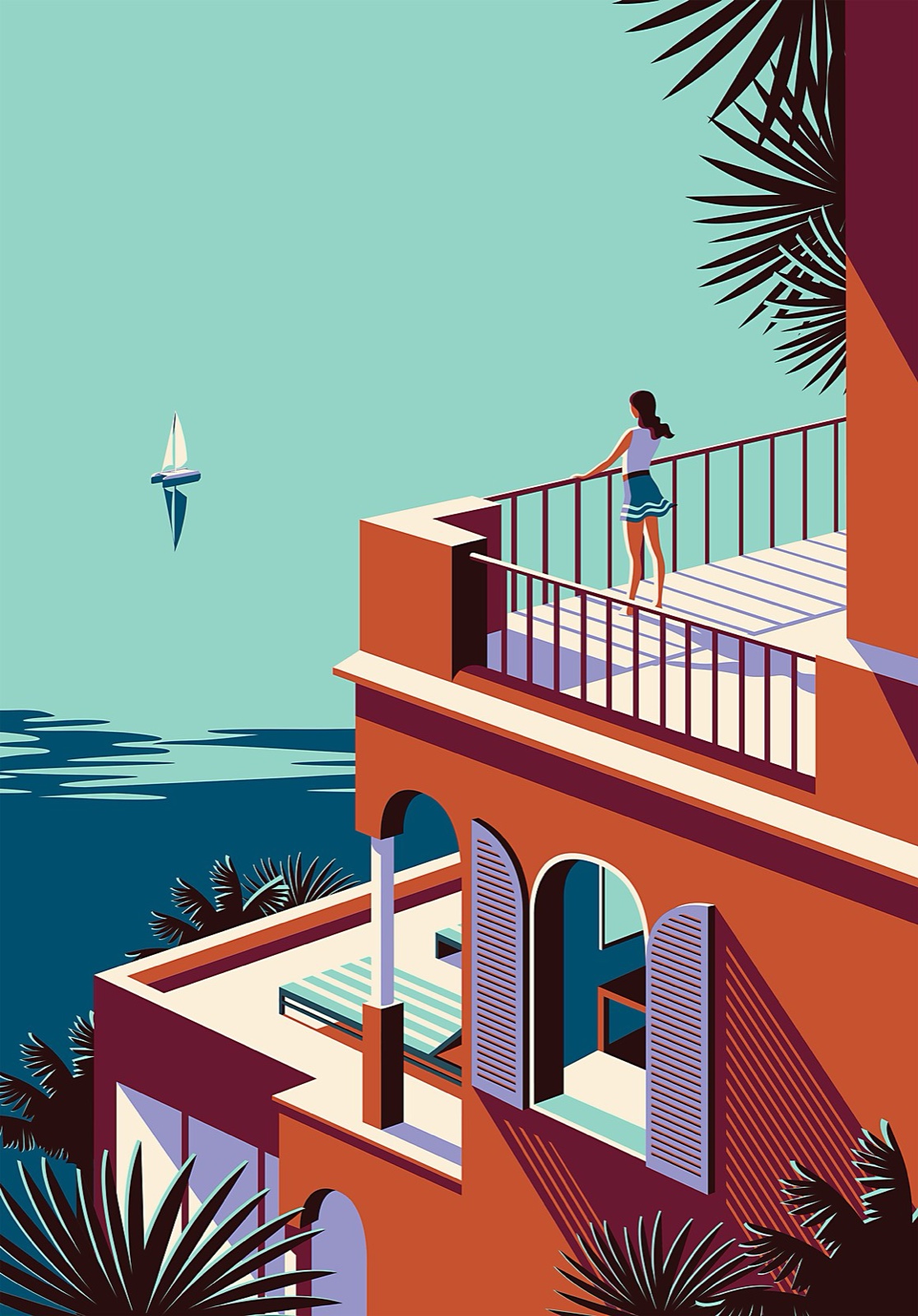 Malika Favre, a terrace above the sea