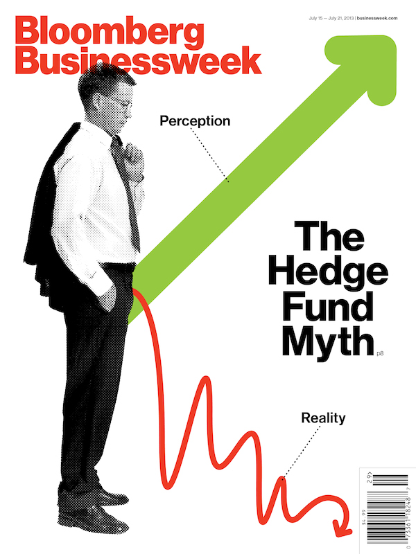 Bloomberg Businessweek, The Hedge Fund Myth cover, July 2013