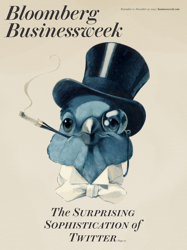 Bloomberg Businessweek, Twitter bird cover, November 2013