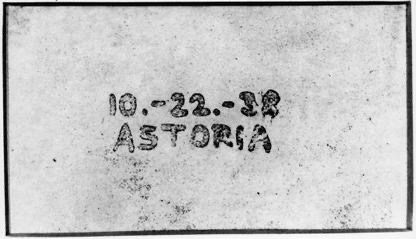 The first xerographic copy, 10-22-38 Astoria