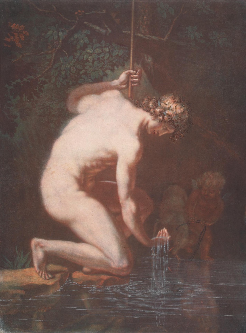 Le Blon's color mezzotint Narcissus
