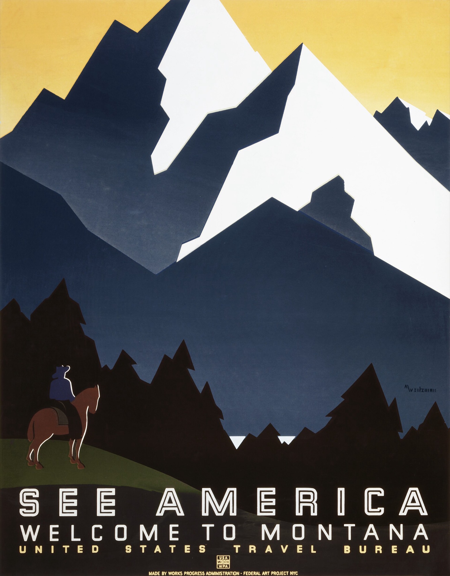A WPA silkscreen poster
