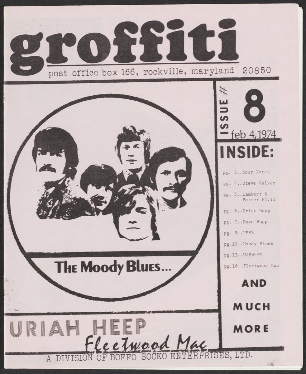 groffiti issue 8, black on pink paper