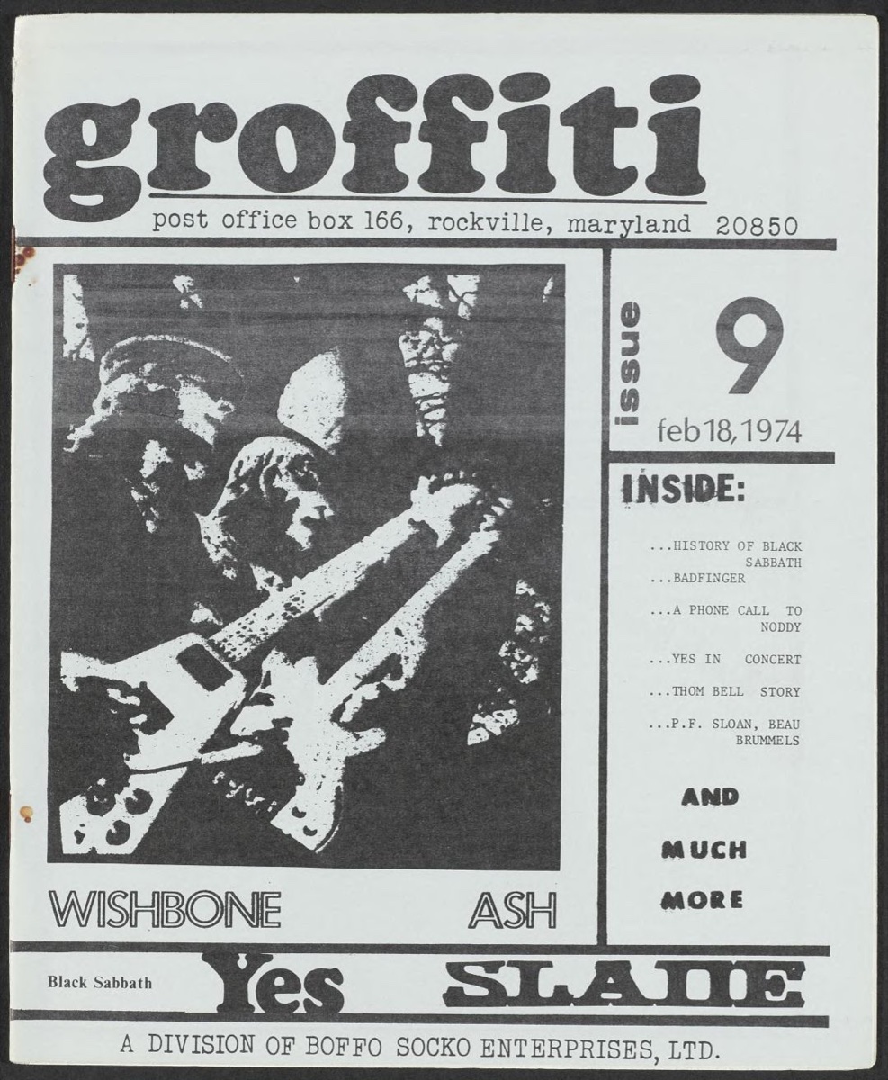 groffiti issue 9, black on green paper