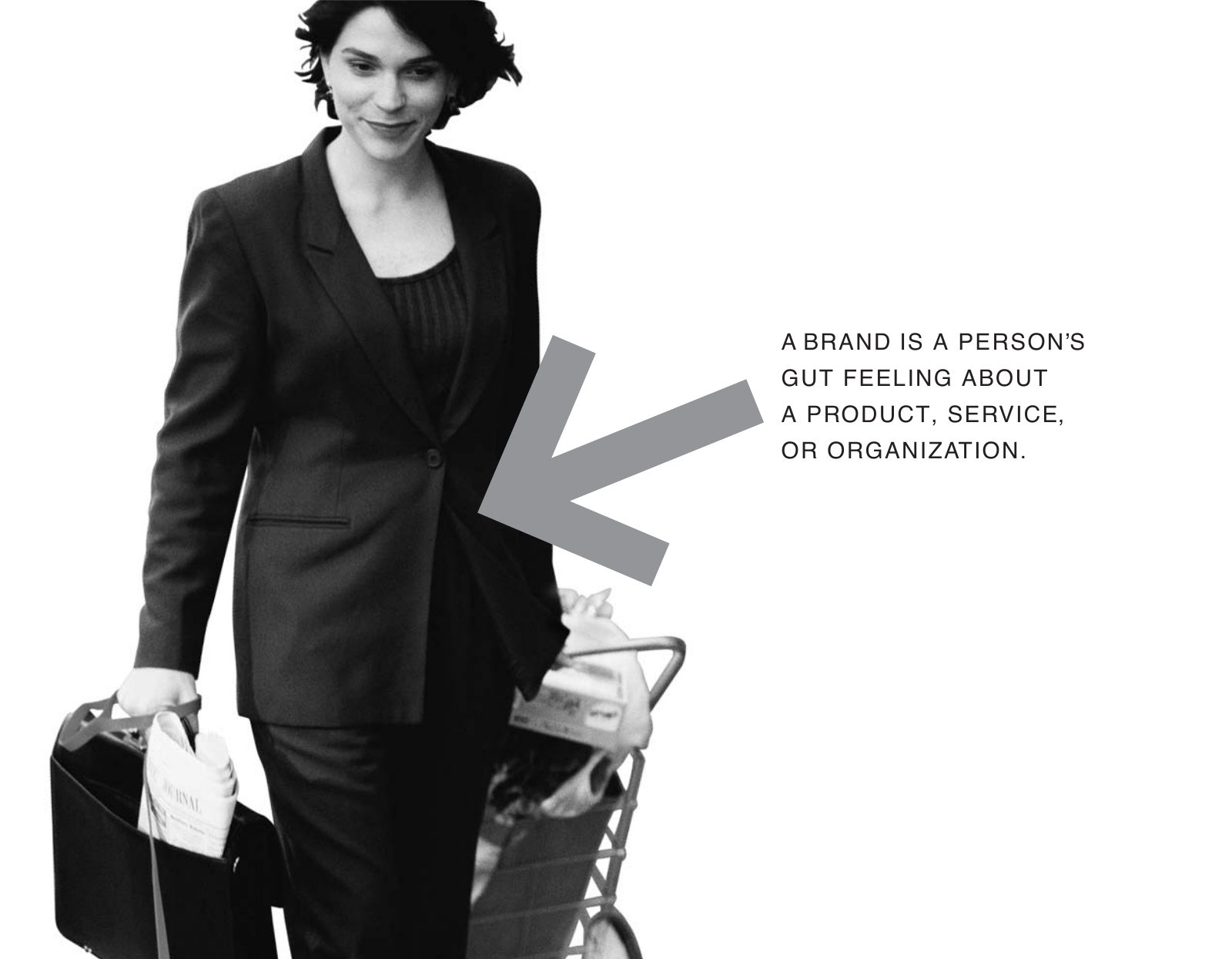 A brand is a person's gut feeling about a product, service, or organization