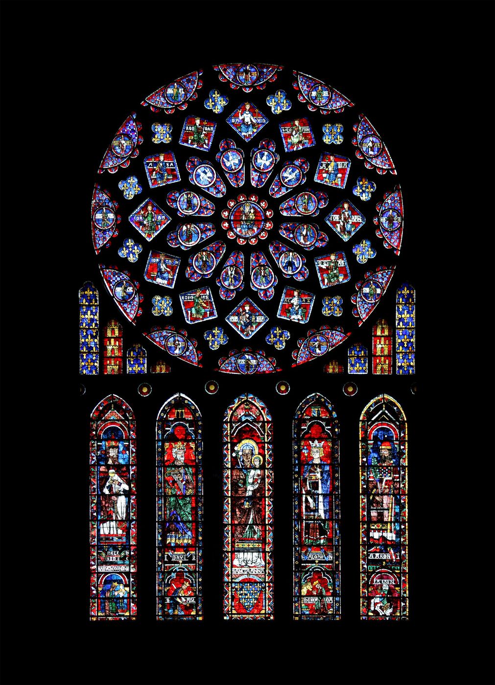 The north rose window of Chartres Cathedral