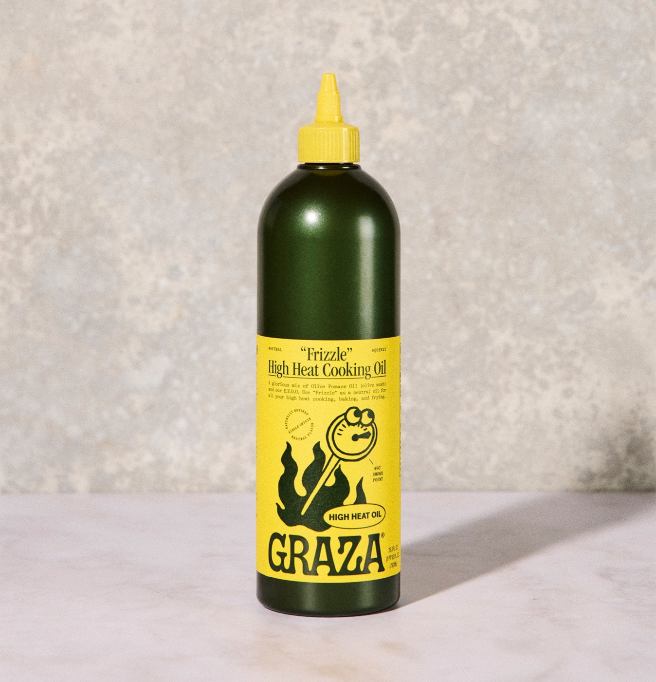 Graza olive oil in a squeeze bottle