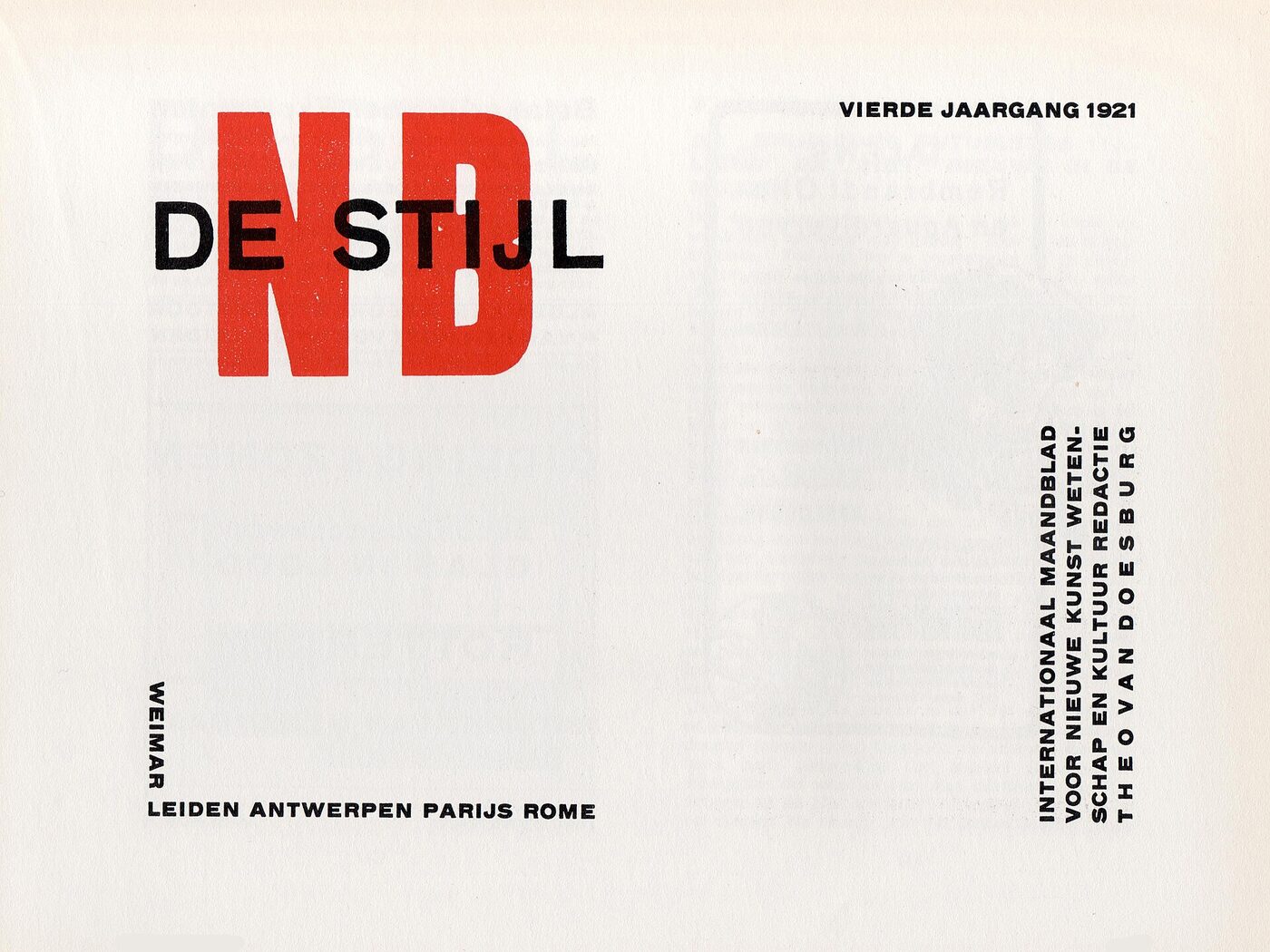 De Stijl journal cover, van Doesburg