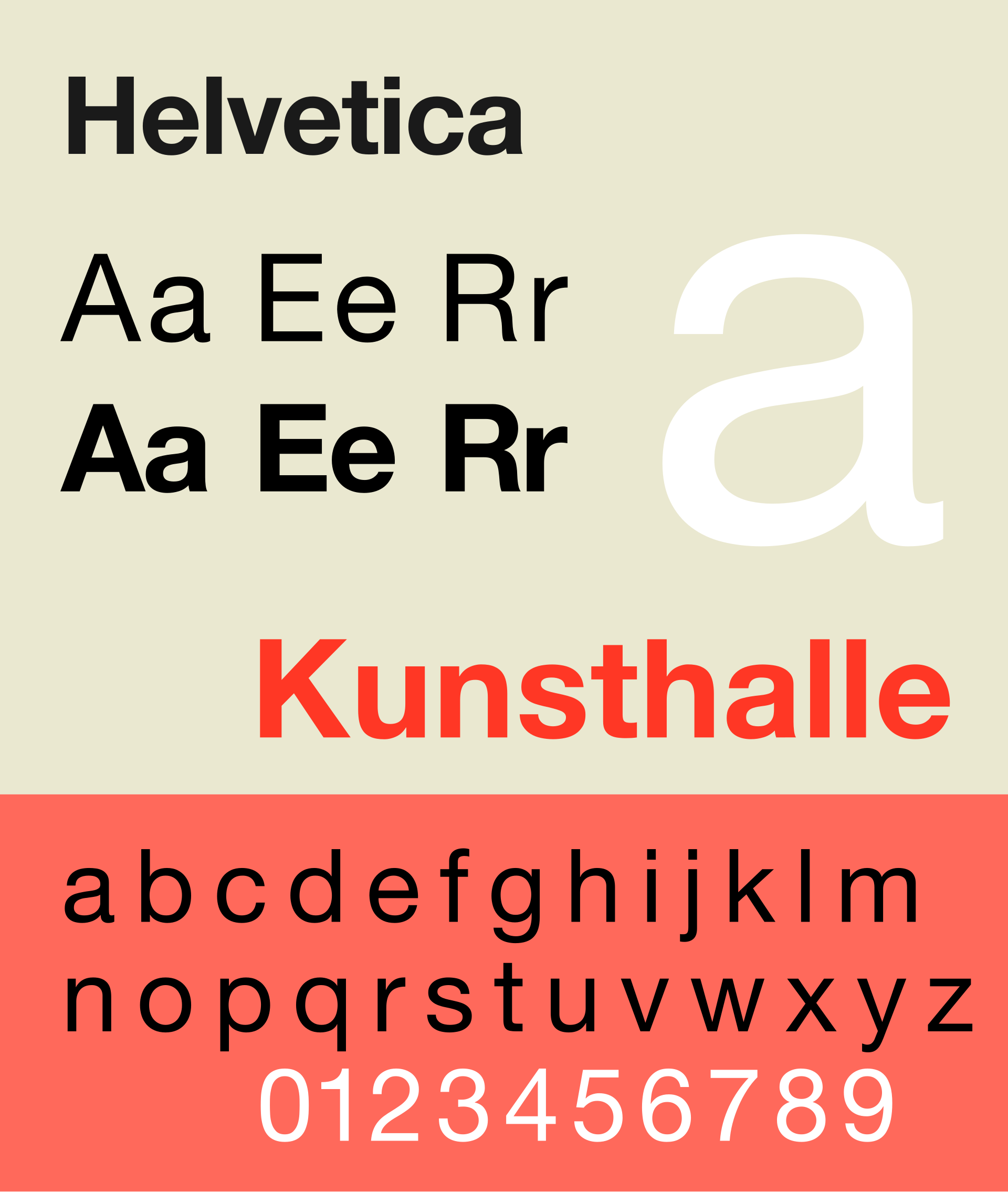 Helvetica specimen