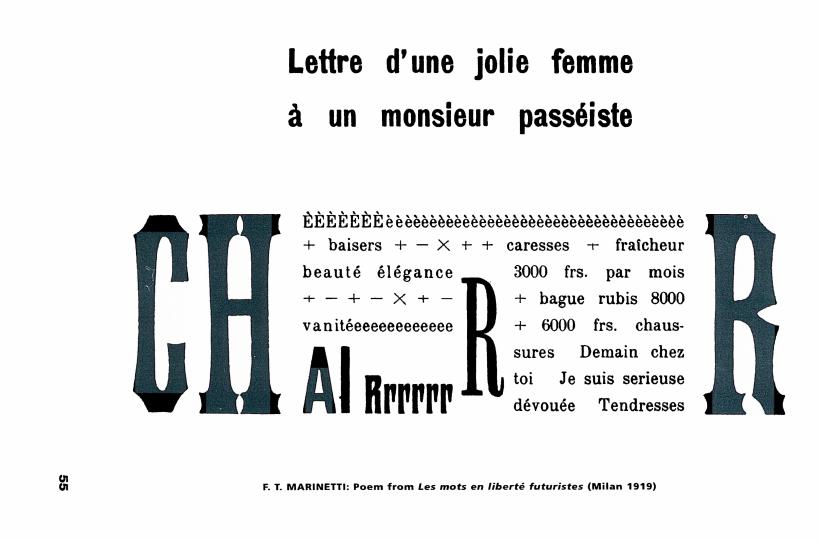 Marinetti poem plate