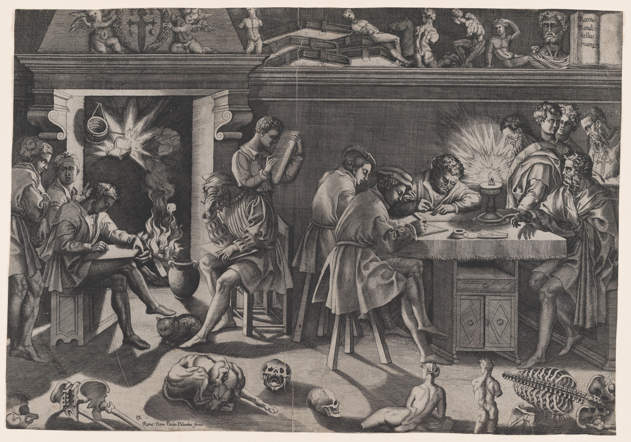 Enea Vico, The Academy of Baccio Bandinelli